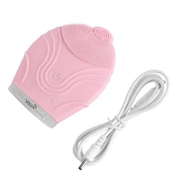 

Compact Size USB Rechargeable Electric 3D Facial Cleaning Cleaner Waterproof Silicone Face Beauty Massager Device