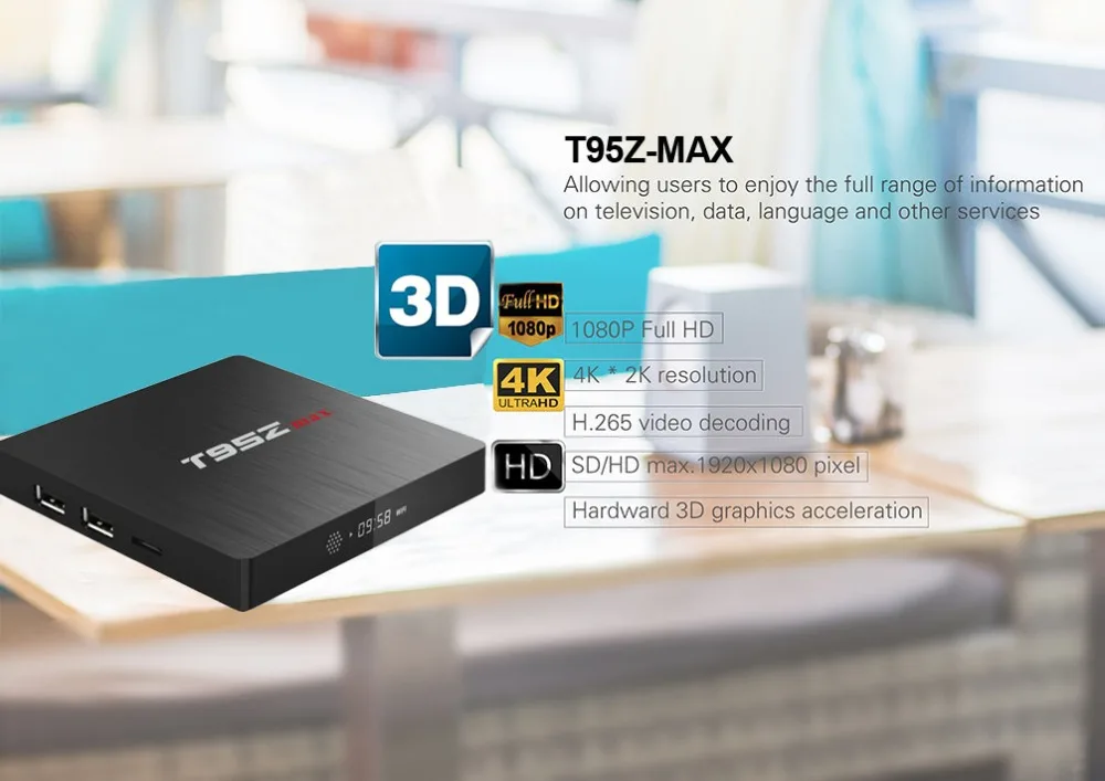 

10pcs/lot T95Z Max Android 7.1 TV Box Amlogic S912 Octa Core 2G/16G 3G/32G 2.4G/5G Dual Wifi 4K Smart Media Player