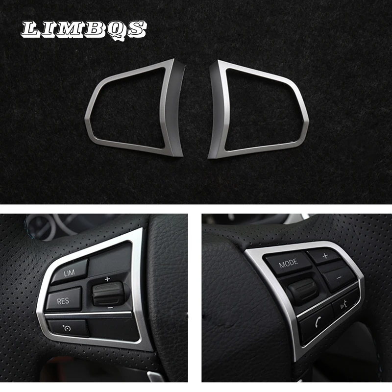 

2Pcs Car Steering Wheel Trim Circle Sequins Cover Sticker Auto Interior Accessories For BMW 5 series F10 F11 2010-2016