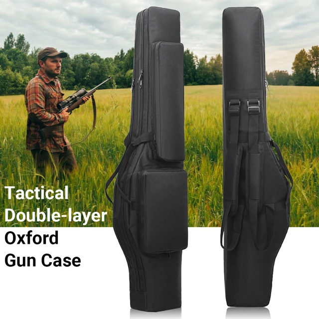 US $32.78 Tactical 120CM Dual Rifle Bag Backpack Gun Carry Bag Pouch Airsoft Shotgun Gun Padded Case Holster 