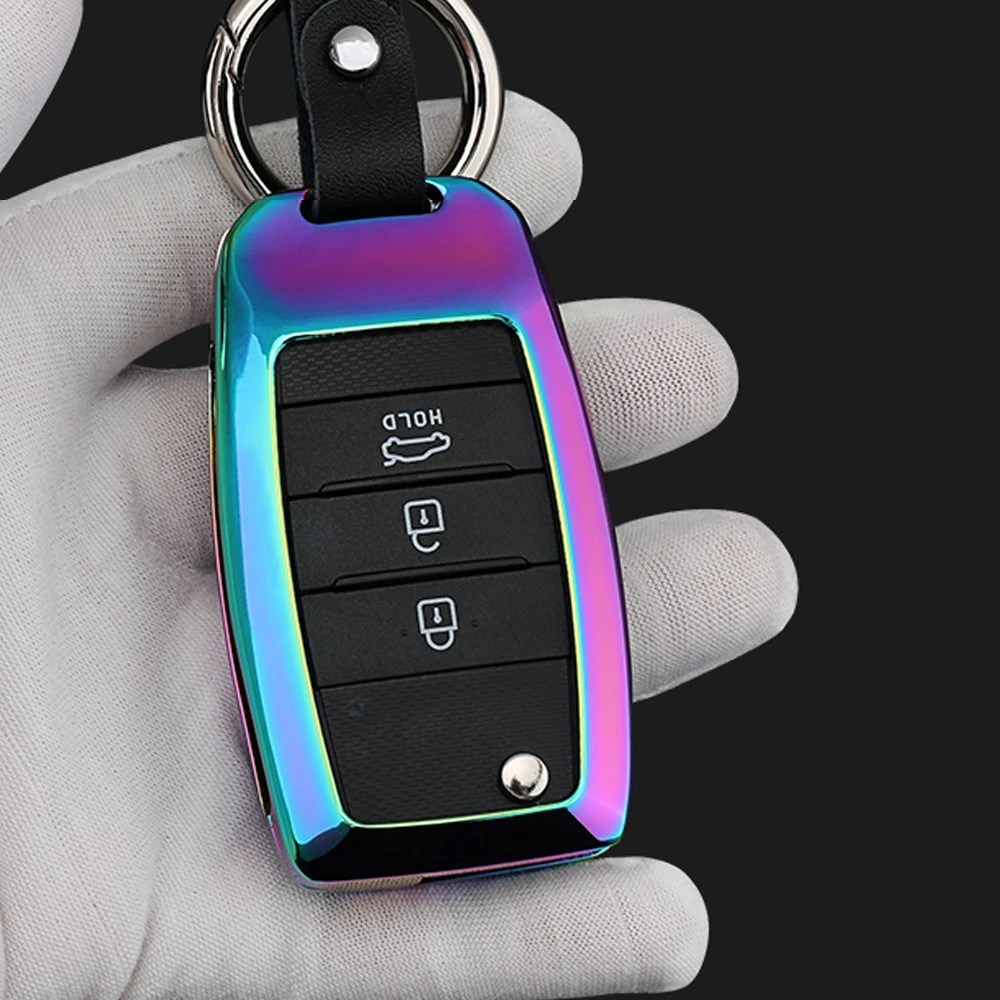 

Zinc alloy Car Key Remote Cover Case For Kia Rio K2 Sportage 2017 2018 Ceed Optima K5 Cerato K3 K4 Sorento Carens Auto Key Case
