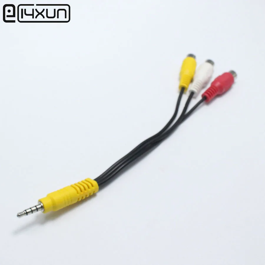 

1pcs 3.5mm 4Pin Audio Male Plug to RCA Female Socket Stereo Headset jack Dual Track Headphone Adapter Connector with 16cm Cable