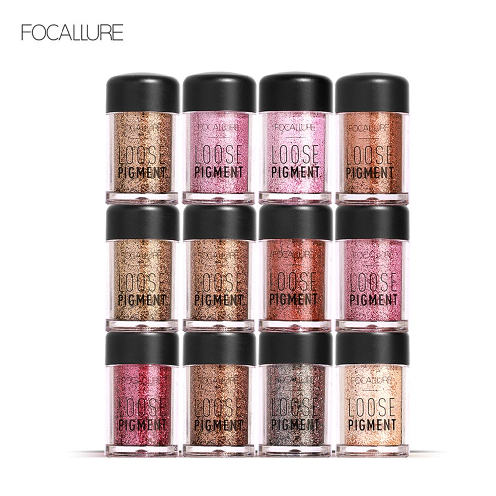 

Focallure Glitters Eyeshadow Diamond Make Up Cosmetic Glitters Eye shadow Loose Powder Shimmer Pigment 12 colors
