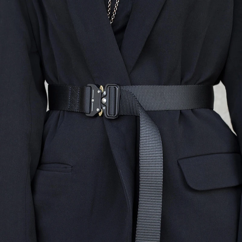 Dark Tactical Canvas Belt Image 1