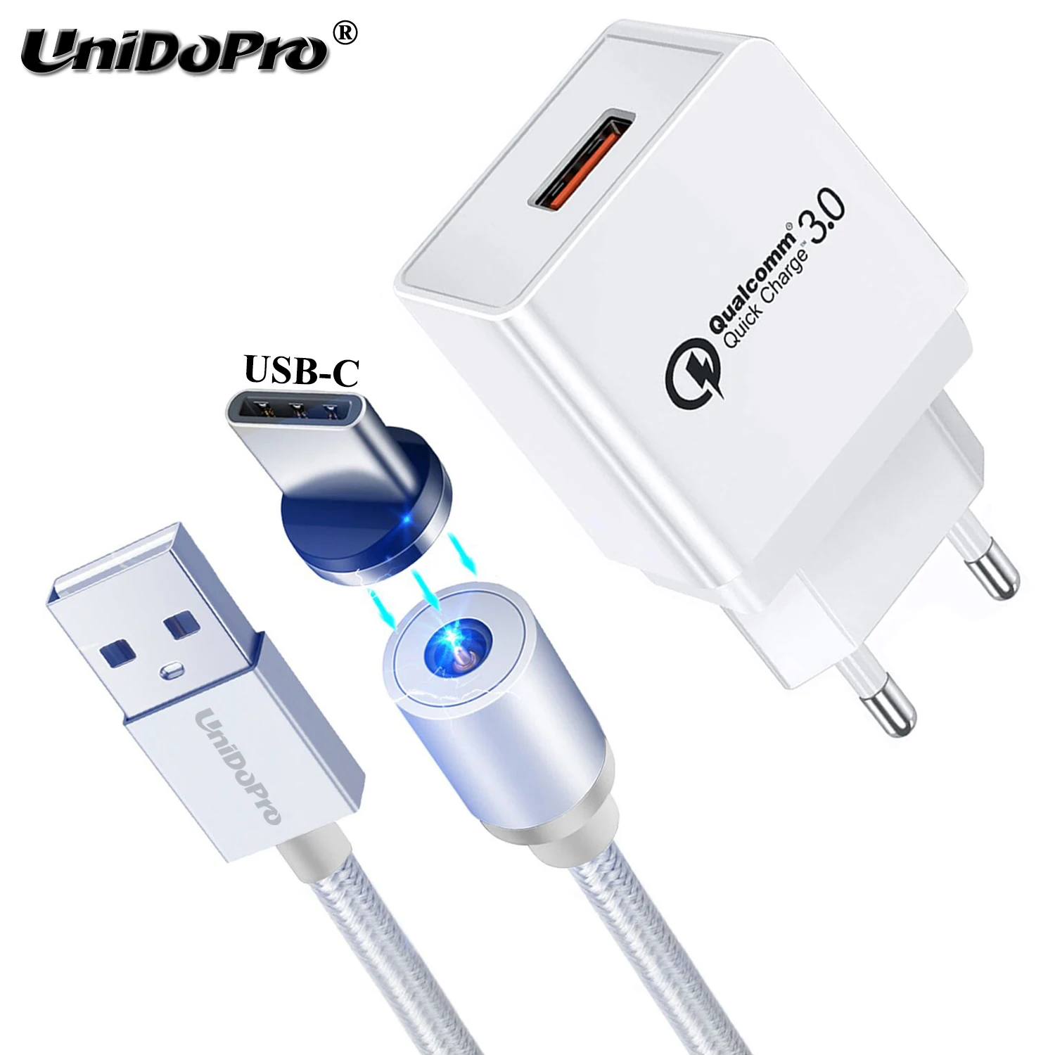 EU Charger Set B Быстрое зарядное устройство QC 3,0 18 Вт США ЕС штекер постоянного тока Зарядное устройство+ 3FT Тип C usb кабель для Nokia 9 PureView, 8 Sirocco, X5 X6 X7 8,1 7,1 6,1 7 Plus - Тип штекера: EU Charger Set B