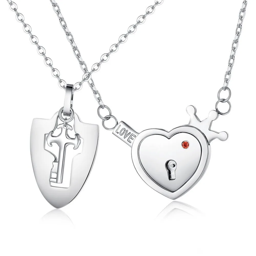 Модное ожерелье s наборы из нержавеющей стали любовное Сердце ожерелье для женщин ювелирные изделия Прямая поставка - Окраска металла: N346-1