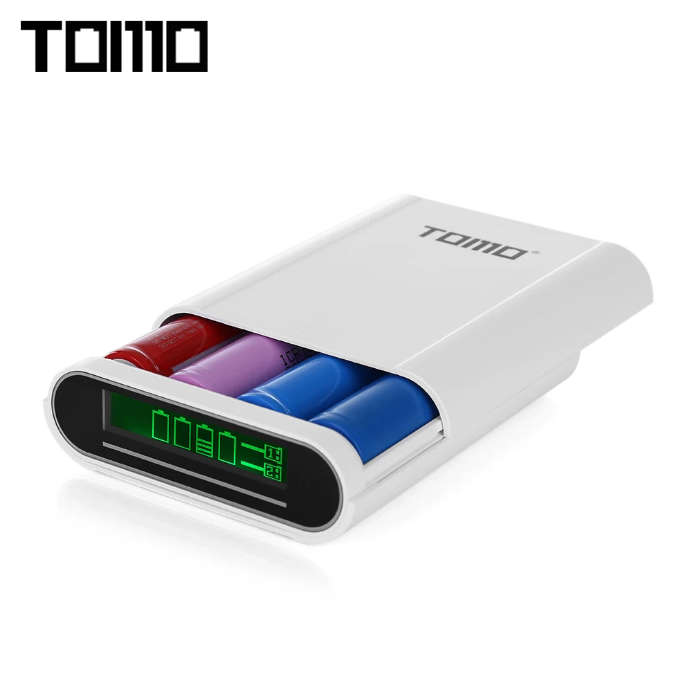 TOMO S4 умное зарядное устройство DIY 4x18650 Li Ion Батарея Зарядное с двумя портами USB ЖК