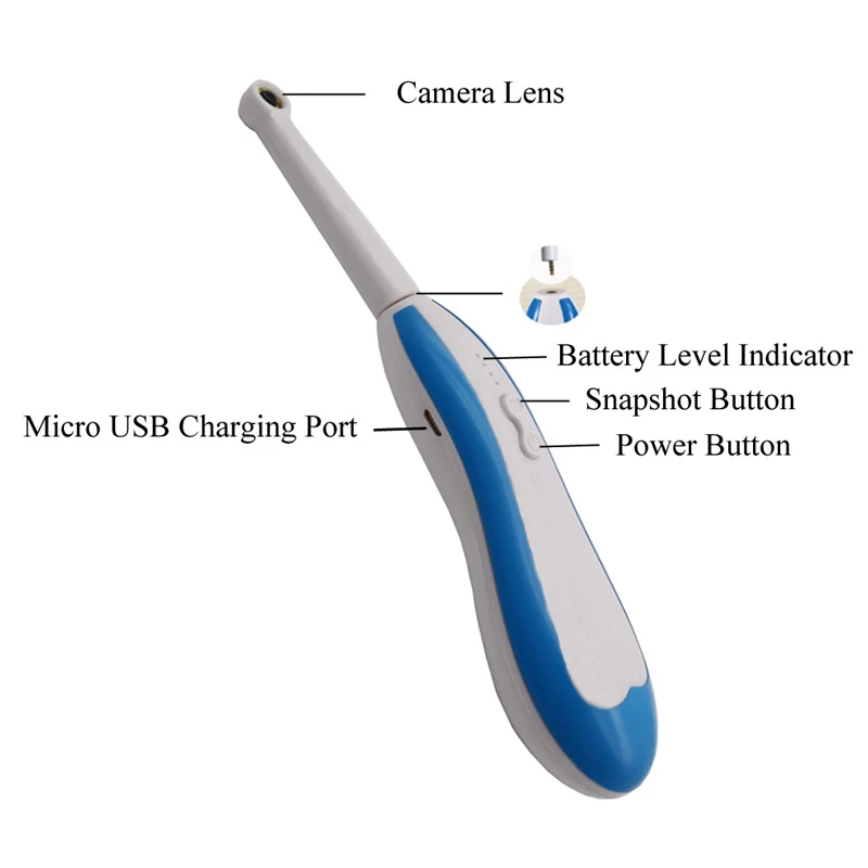 Чистка зубных протезов инструмент мощный WiFi интраоральная камера hd-эндоскоп светодиодный световой осмотр для дантиста лица видео забота о