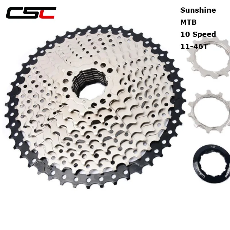 10 Speed 11-46T MTB Cassette Road Mountain Bike Bicycle Freewheel Flywheel 10S