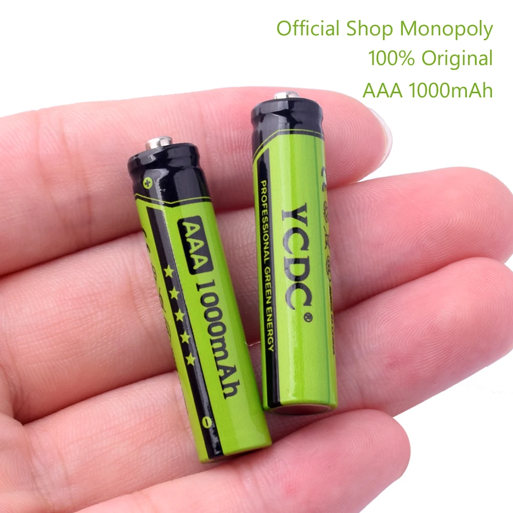 11,11 окончательная цена! 4 шт YCDC AAA LR3 HR3 1000mAh ni-mh аккумуляторная батарея многоцелевой мощности