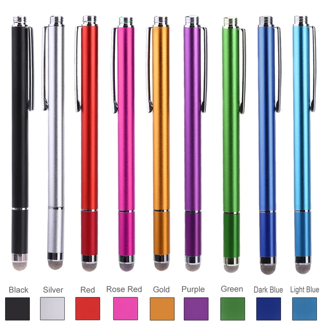 2in1 Capacitive Pen Touch Screen Drawing Pen Stylus with Conductive Touch Sucker Microfiber Touch Head for Tablet PC Smart Phone 1