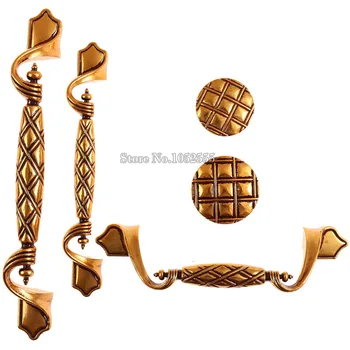 

European Retro Vintage Style 6PCS Furniture Cabinet Handles Kitchen Door Cupboard Wardrobe Dresser Drawer Pulls Handles & Knobs