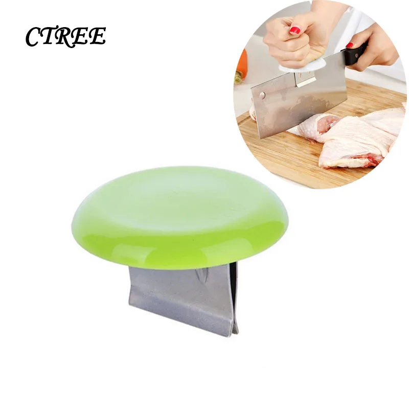 

CTREE 1 Pcs Portable Kitchen Stainless Steel Knife Cap Chopping Cutting Meat Fish Chicken Bone Effortless Kitchen Gadgets C834