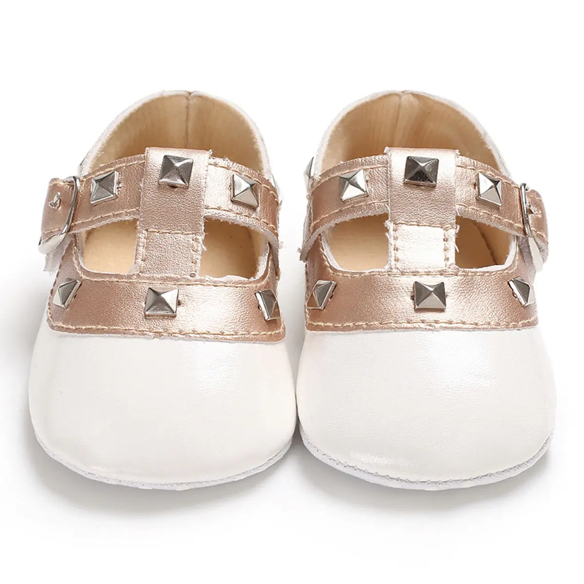 Обувь принцессы с бантом для новорожденных девочек; нескользящая Мягкая подошва; детская обувь - Цвет: C