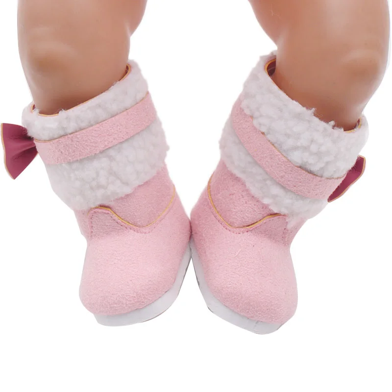 43 см Детские куклы обувь для новорожденных зимние плюшевые сапоги детские игрушки подходят американским 18 дюймов куклы для девочек g151