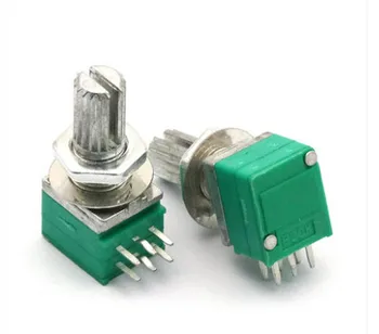 

100% Home furnishings Double 6 pin type 09 stereo/amplifier/seal potentiometer B20K handle length 15MM