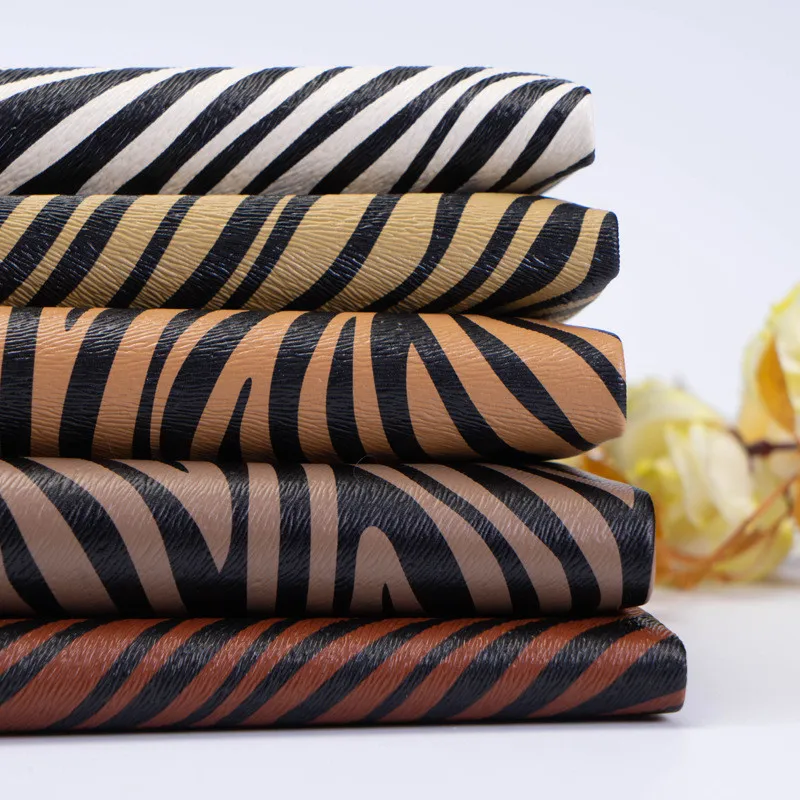 

Modern DIY A4 Zebra Pattern Leather Fabric Colorful 21x29cm Fabric Home Garment Textile Sewing Supplies Wholesales Drop Shipping