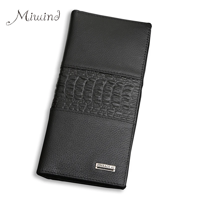 

2016 men designer leather bifold crocodile wallet long clutch wristlet male portfolio zip coin card holder luxury purse dollar