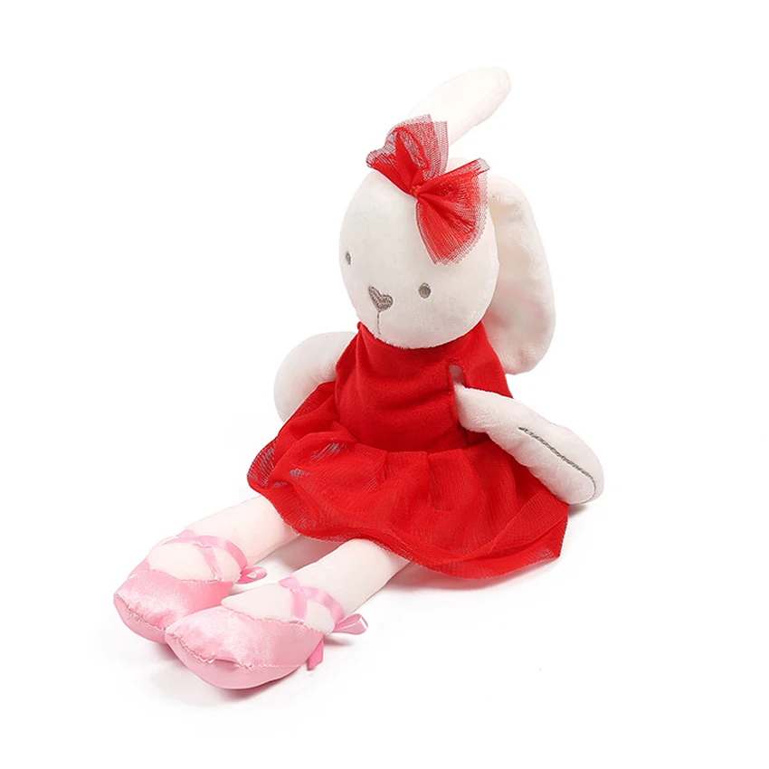 1 шт., 42 см, одежда с милым Кроликом, одежда с платьем, плюшевая игрушка, мягкие куклы в виде животных, балетный Кролик для маленьких детей, подарок на день рождения