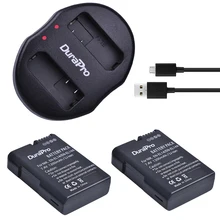 DuraPro – 2 batteries 1200mAH EN EL14 + double chargeur pour Nikon EOS D5500, D5300, D3300, D5100, D5200, D3100, D3200