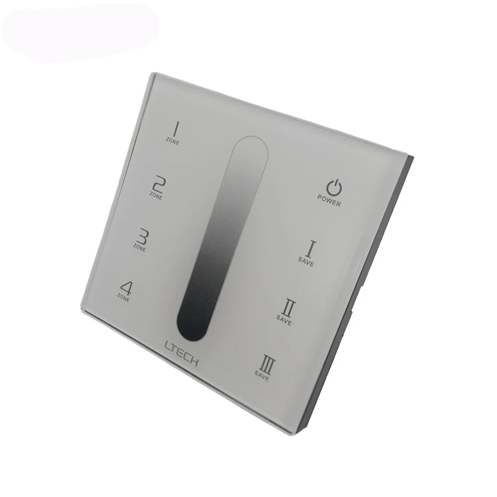 LTECH DX5 Led Dimmer 110V 220V High Voltage Glass Touch panel Wall