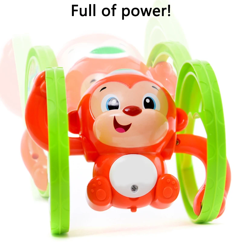 Lovely Baby Monkey Musical LED Light Wind Up Clockwork Educational Toy