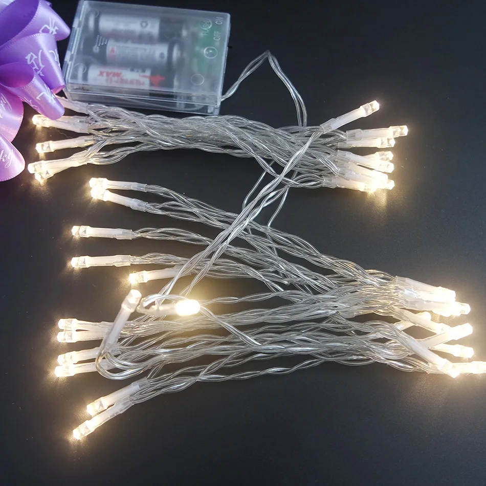 LED String Lights for vase flower arrangement, AA Battery holiday party
