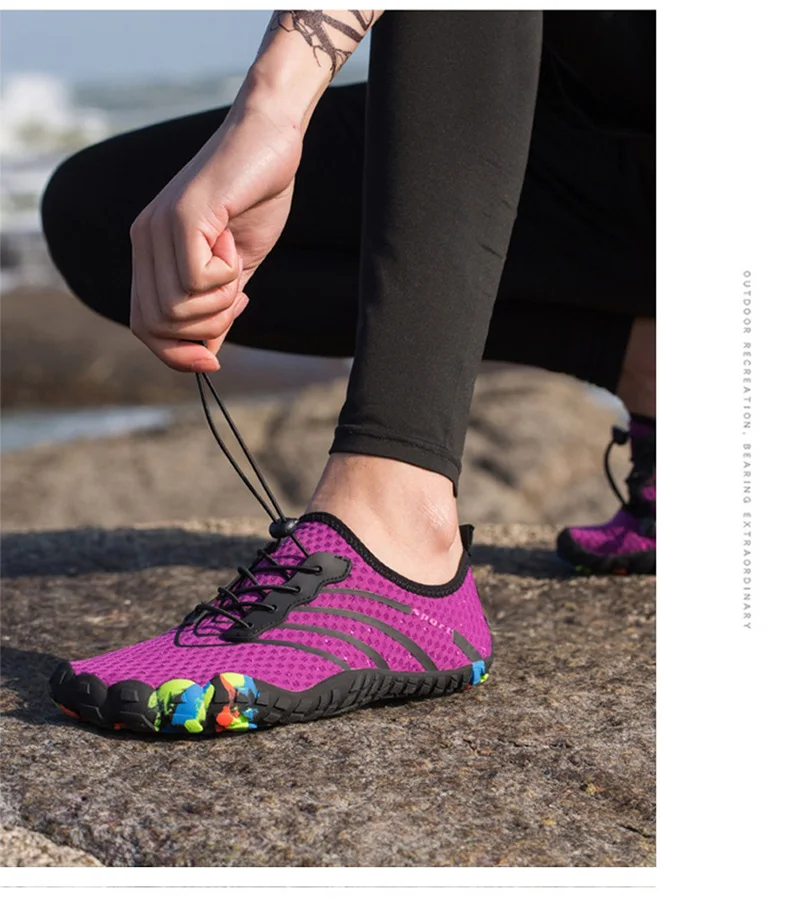Verão dos Homens Sapatos de Água para Mulheres Sapatos de Praia Natação do Aqua Sapatos de Mergulho Sandálias de Pesca Novo Respirável Upstream Tênis Descalços 23 Esporte e Lazer