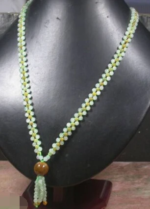 

1328 Natural A JADE Jadeite Bead beads Flower Necklace