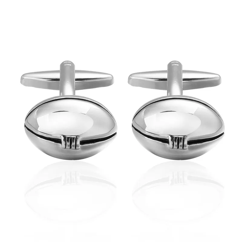 

HYX Luxury Fashion cufflinks for mens Brand cuff buttons cuff links High Quality silvery Rugby abotoaduras Jewelry