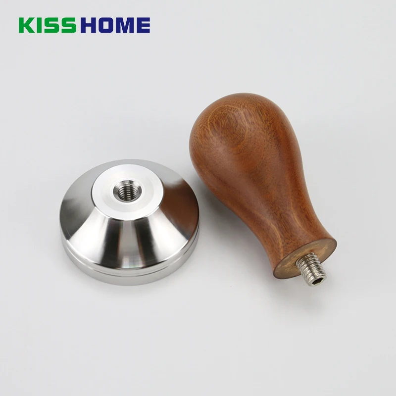 41/49/51/53/54/57.5/58/58.35mm Cuibourtia Wooden Tamper Coffee Powder Hammer with 304 Stainless Steel Base Coffee Accessories 41/49/51/53/54/57.5/58/58.35mm Cuibourtia Wooden Tamper Coffee Powder Hammer with 304 Stainless Steel Base Coffee Accessories
