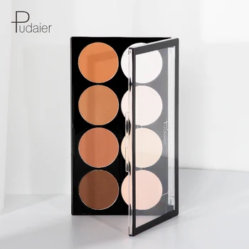 

Pudaier Makeup Corrector Contour Powder Palette V Shape Face Bronzer & Highlighter Kit Brighten Concealer Smooth Foundation Set