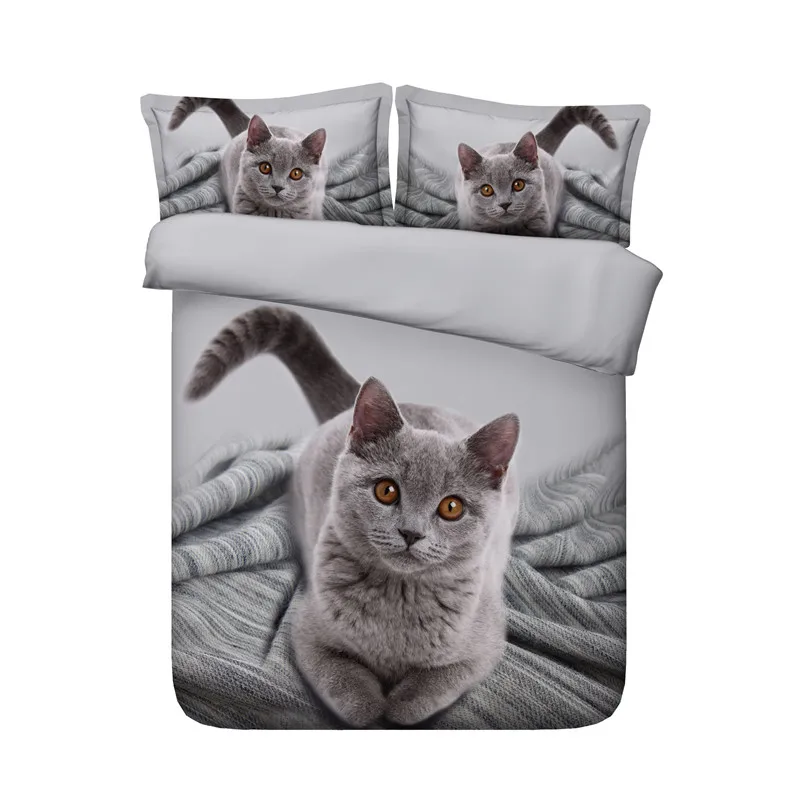

Free shipping 3d animal dog cat parrot alpaca peacock bedding 1 duvet cover&2 pillow cases twin/full/queen/king/super king size