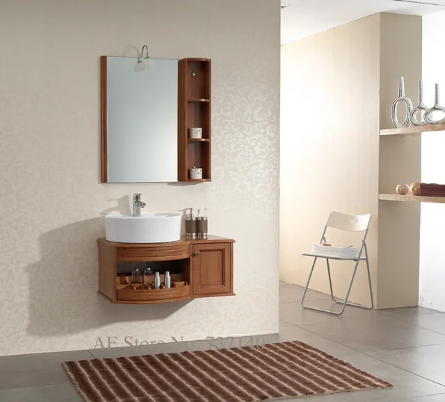 Solid Wood Bathroom Cabinet Oak Furniture Wall Mounted Solid Wood Bathroom Cabinet Oak Furniture Wall Mounted Vanities Ing Agent Whole Price