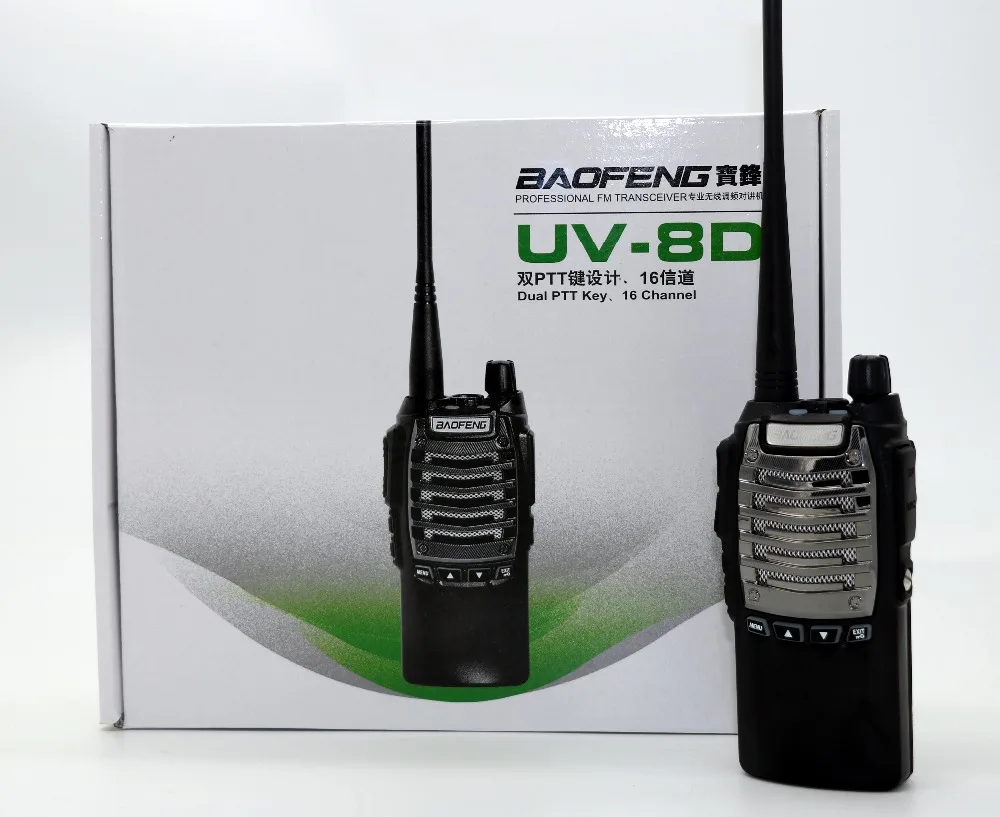 Baofeng uv-8d Двухканальные рации uv8d Портативный UHF 400 ~ 480 мГц двойной PTT Радио 16ch VOX фонарик Стандартный Батарея трансивер