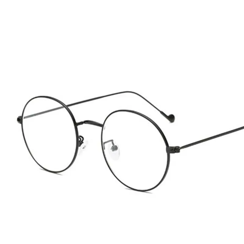 Женские круглые металлические очки, оправа с градусом, мужские ультралегкие готовые очки для близорукости-0,5-1-1,5-2-2,5-3-3,5-4-4,5-5-6