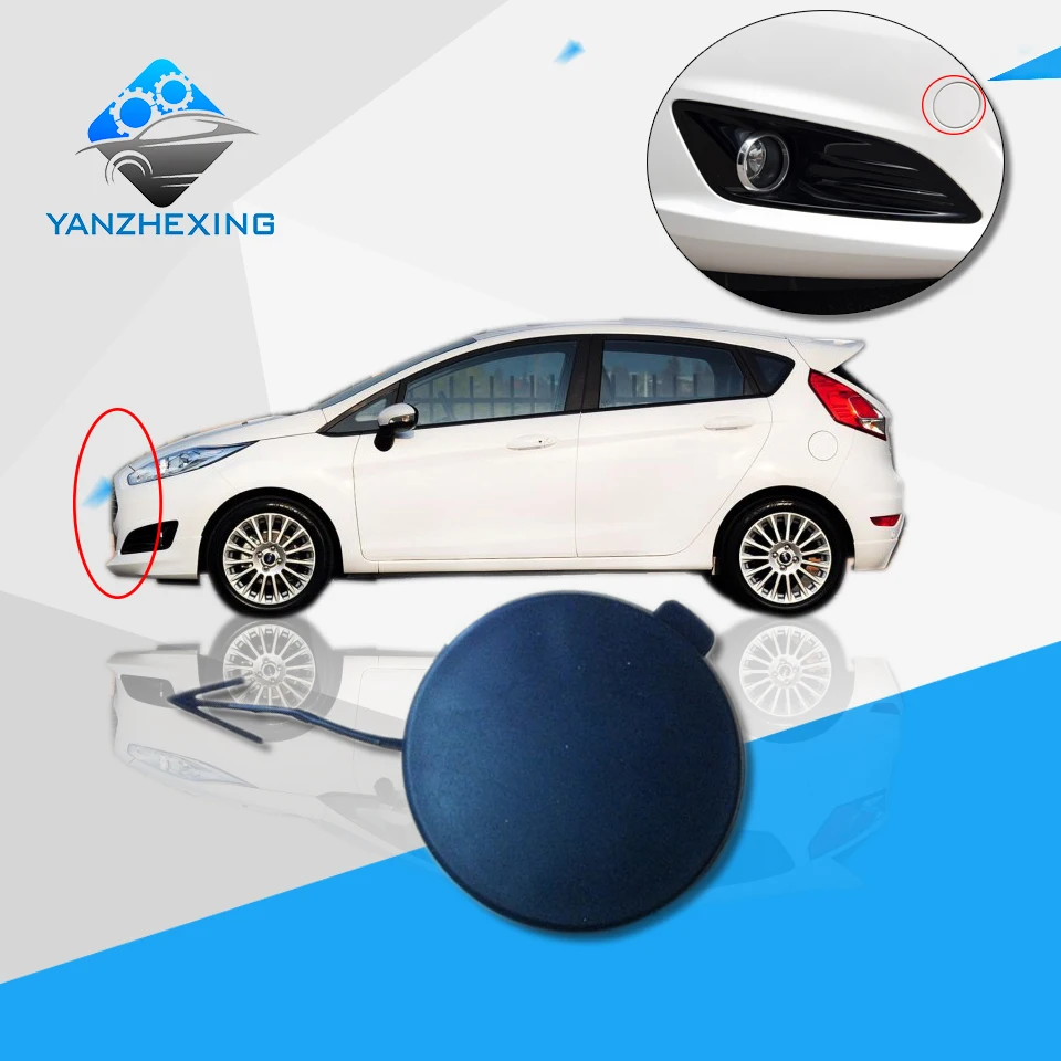 

Front Bumper Towing Hook Cover For Ford Fiesta 2013 2014 Black Base Color