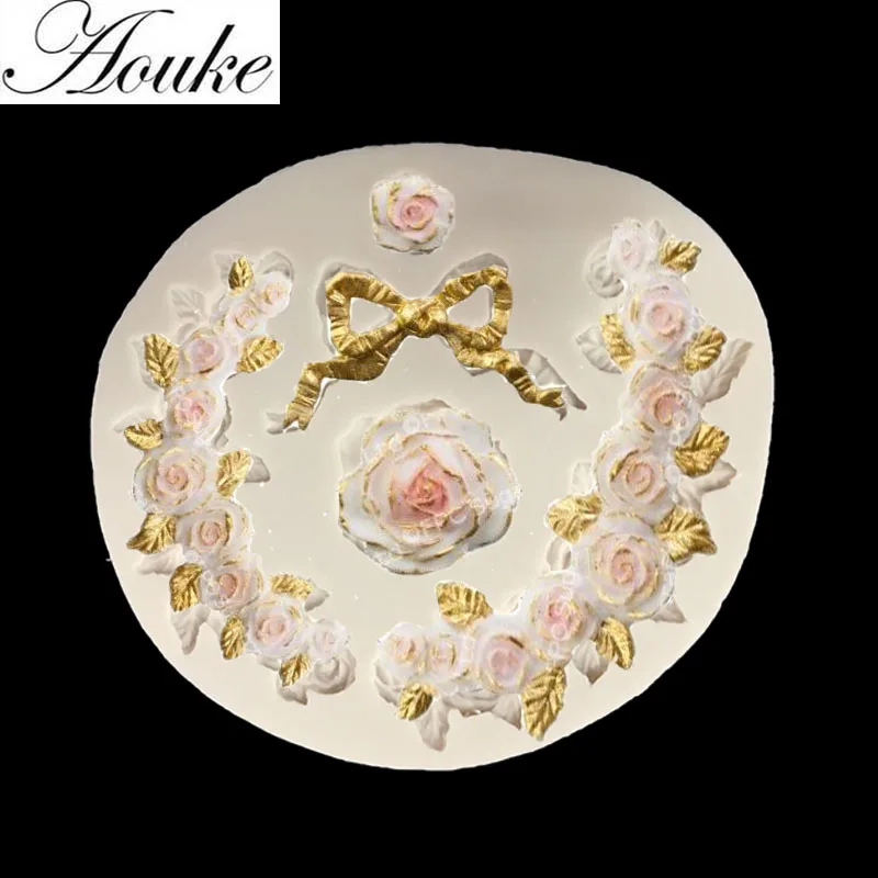 

Aouke European Pattern Shaped Silicone Cake Decorating Tool Cake Mold Choclate Tool Pastry Mold D002