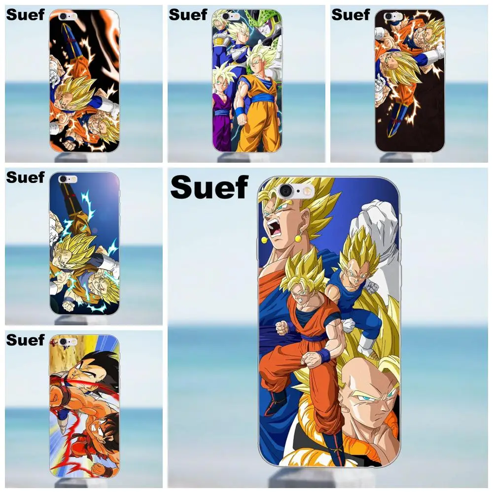 Suef Son Goku Vs Vegeta для iPhone X 4 4S 5 5S 5C SE 6 6S 7 8 Plus Samsung Galaxy J1 J3 J5 J7 A3 A5 2016 2017 мягкая новая мода|for