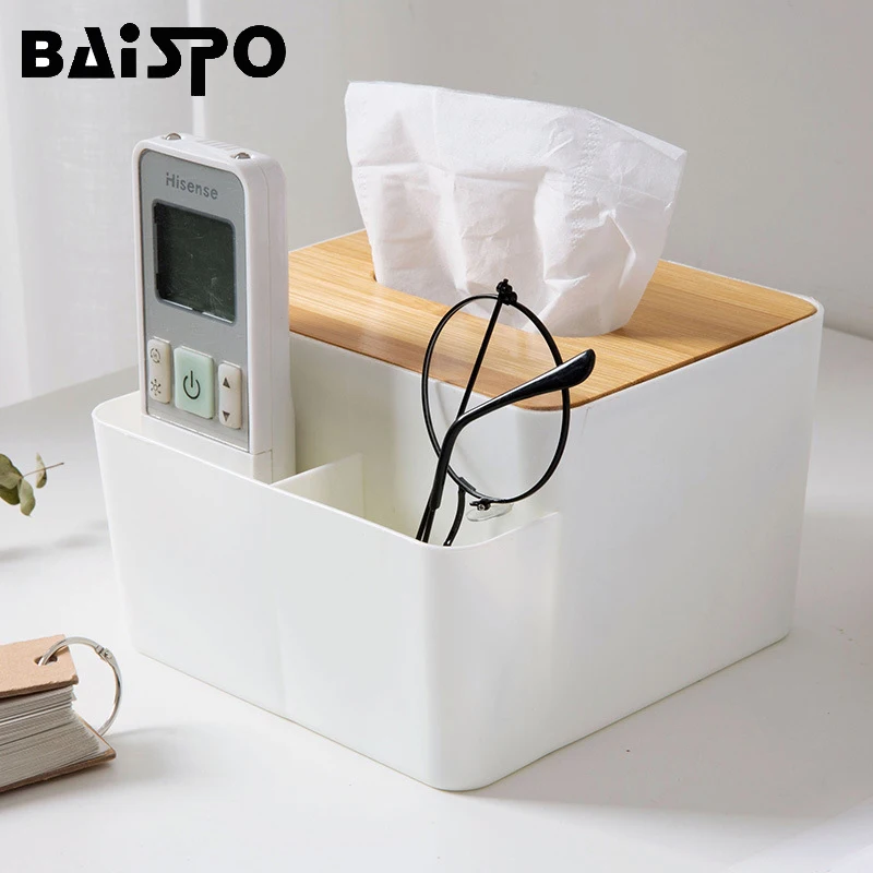 BAISPO деревянная кухонная коробка для салфеток пластиковый съемный контейнер