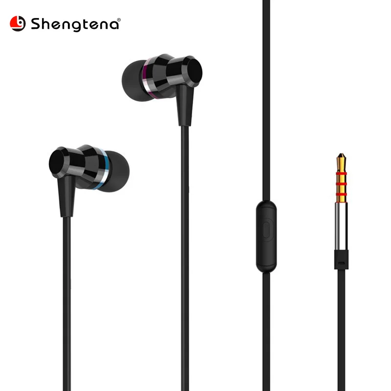 

Stereo Sport In-ear 3.5mm Metal Earphone Earbuds Ephone Noise Isolating Headset with Mic for iphone Mobile phone Universal