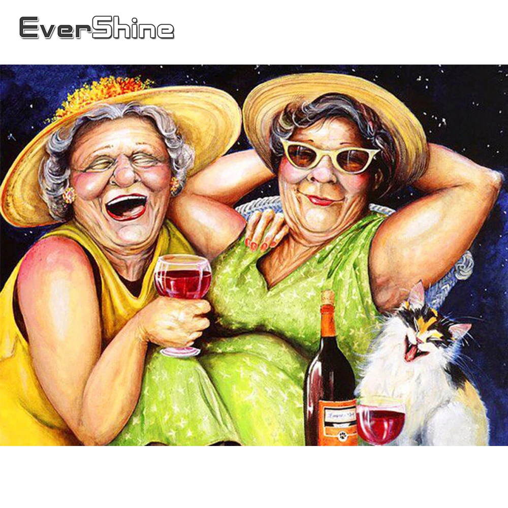 EverShine Diamond Embroidery Full Display Lady 5d Diy Painting Portrait Rhinestones Pictures Beadwork Mosaic | Дом и сад