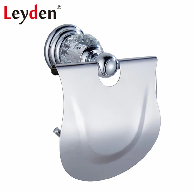Leyden Luxury Toilet Paper Holder Crystal Roll Silver Leyden Luxury Toilet Paper Holder Crystal Roll Silver Wall Mount European Tissue Bathroom Accessory