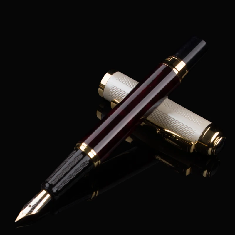 Luxury Smooth Writing Wooden Fountain Pen 0.5MM Nib for Choose Gift Stationery Ink Pens with a