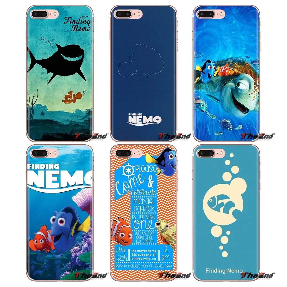 Soft Bag Case White Shark Finding Nemo Dory fish For Sony Xperia Z Z1 Z2 Z3 Z5 compact M2 M4 M5 C4 E3 T3 XA Huawei Mate 7 8 Y3II |