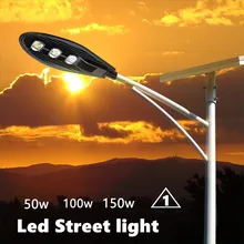 1 шт. садовые светильники наружного освещения Led уличный свет 50 Вт 100 Вт 150 Вт Светодиодный уличный фонарь уличного фонаря Водонепроницаемый IP65 AC85-265V светильники для дорожки с помощью курьерских служб fedex