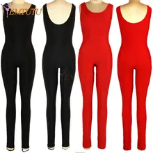 Лайкра спандекс основной танк без рукавов черный балетные костюмы Длинные Комбинезон для взрослых для женщин балетные костюмы Боди