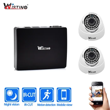 

Wistino CCTV IP Camera XMeye Mini NVR Kits Indoor Security Camera 1080P Home Surveillance System Kit Monitor Alarm Night Vision