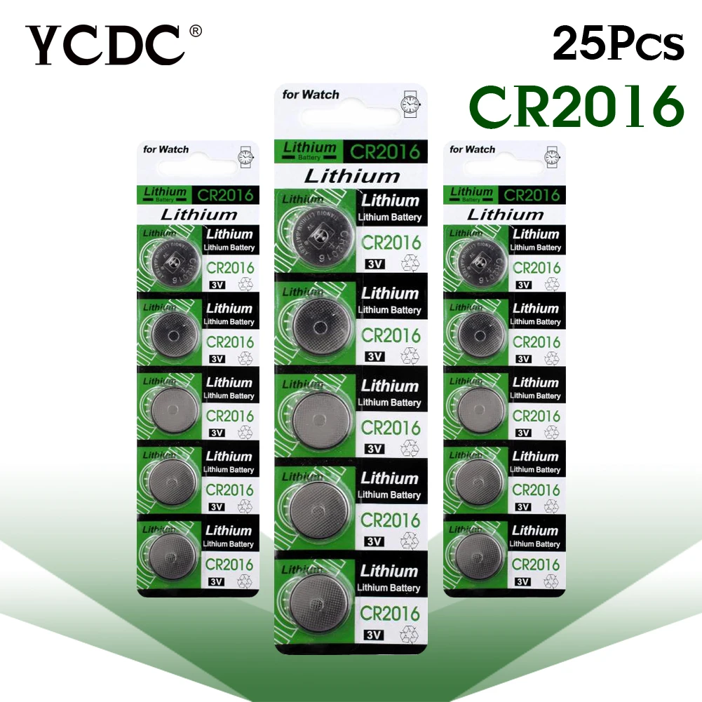 

YCDC 11.11 Big Promotion 25pcs/lots CR2016 3V Cell Battery Button Battery ,CoBattery,cr 2016 lithium battery