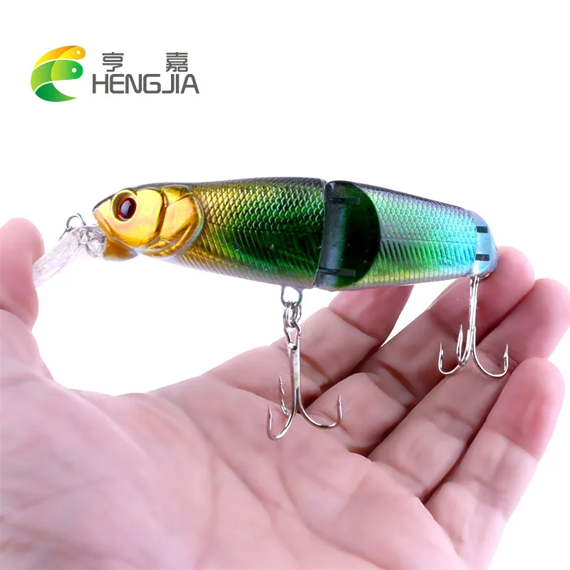 

HENGJIA 1pc plastic hard baits jointed minnow fishing lures artificial wobblers crankbaits catfish swimbait pesca fishing tackle